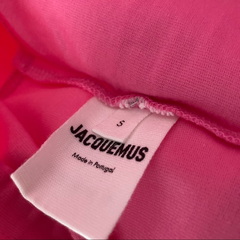 New Jacquemus Le T-Shirt Piccola Cropped Long-sleeve Size Small Pink - Picture 8 of 9